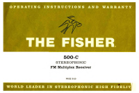 Fisher 500-C - Owners Manual